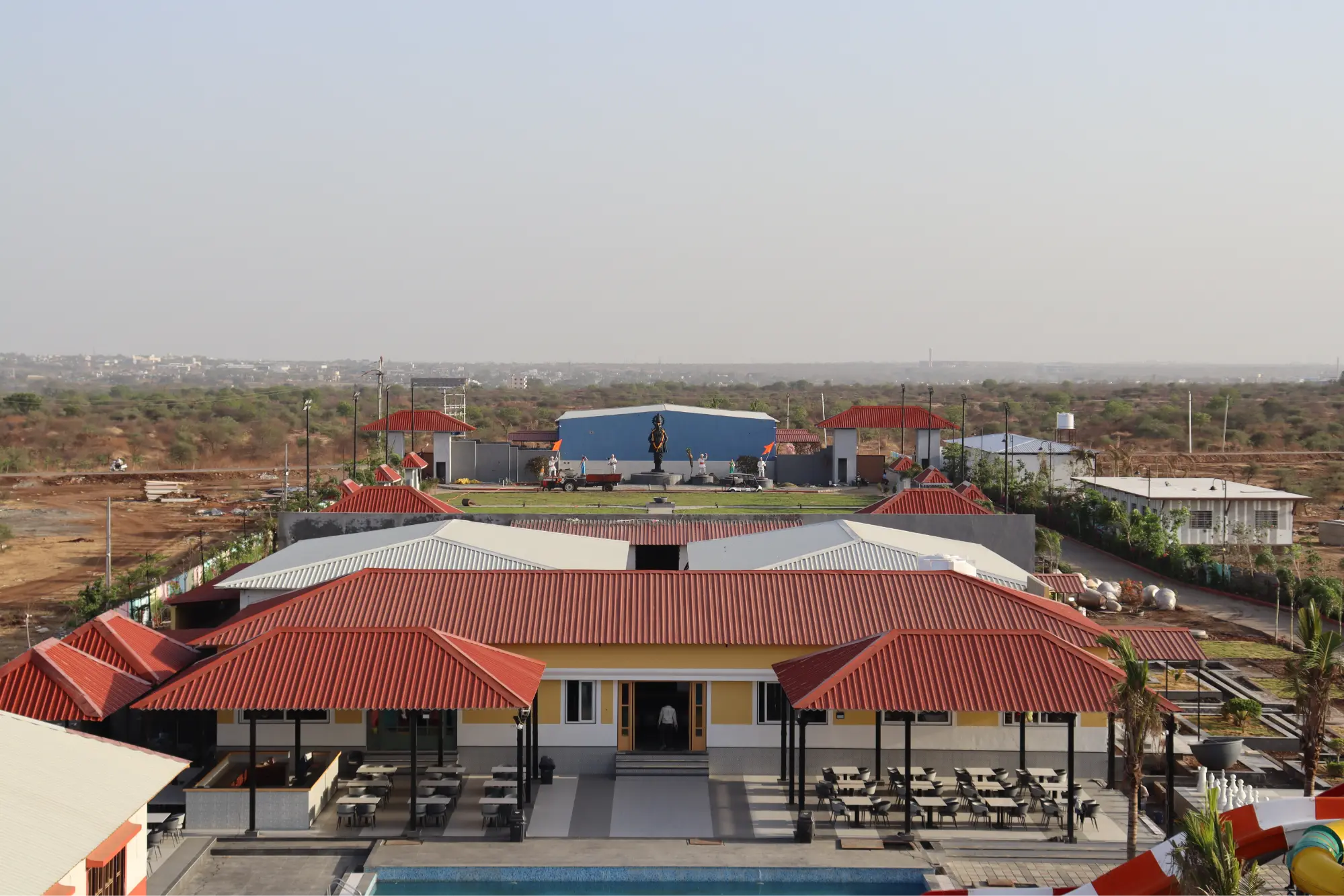 Aerial view of Chitra's City Side Resort